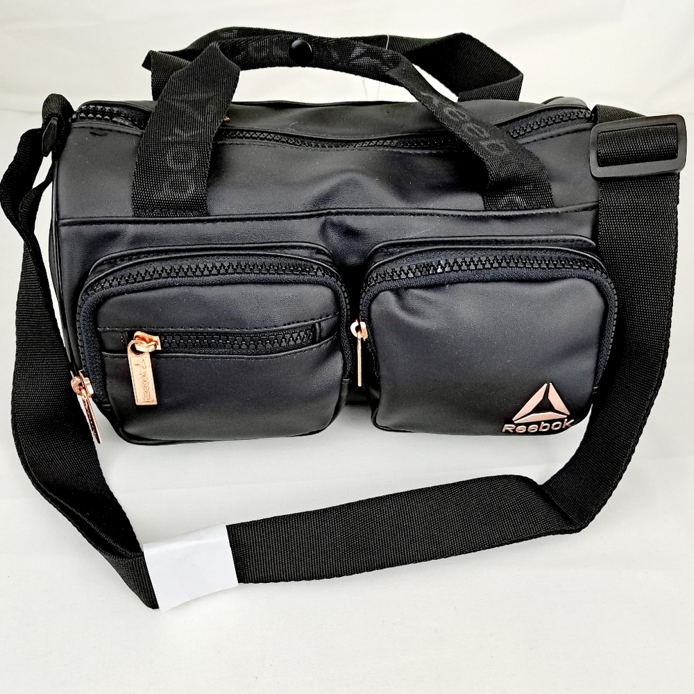 Reebok Matilda Unisex Duffle, Black  with Rose Goldtone hardware,Lightwe…